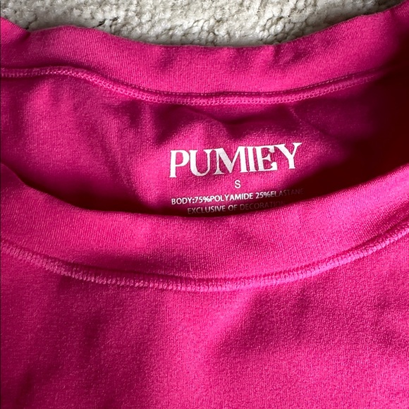 Pumiey Pink Long Sleeve Stretch Shirt - Picture 3 of 6